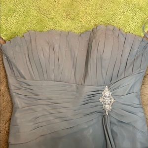 Gray Strapless gown